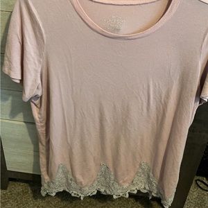 Tee with lace.